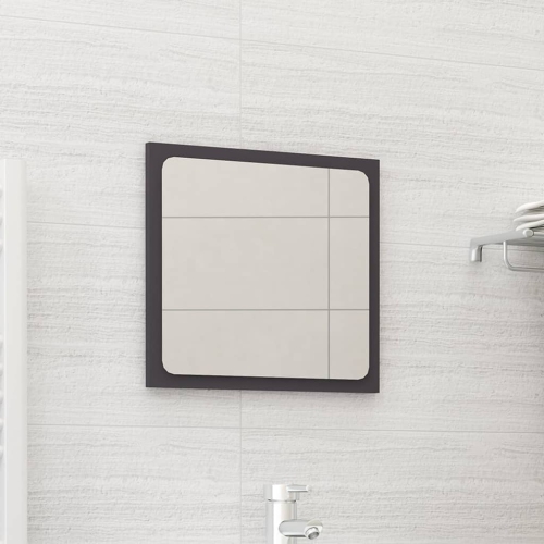 VIDAXL  Bathroom Mirror Gray 15.7"x0.6"x14.6" Chipboard