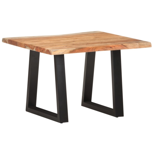 vidaXL Coffee Table with Live Edges 23.6"x23.6"x15.7" Solid Acacia Wood