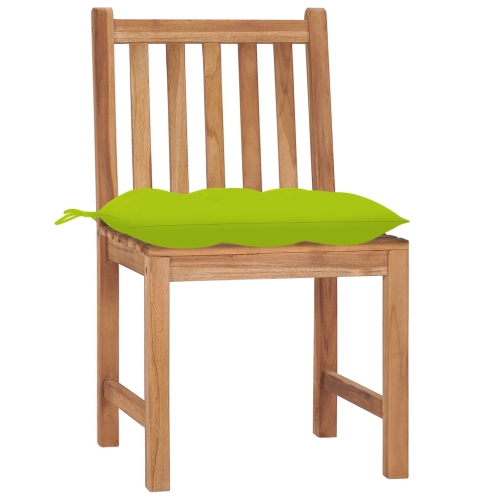 vidaXL Patio Chairs 2 pcs with Cushions Solid Teak Wood