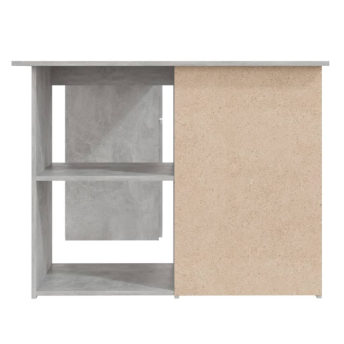 vidaXL Corner Desk Concrete Gray 57.1"x39.4"x29.9" Chipboard