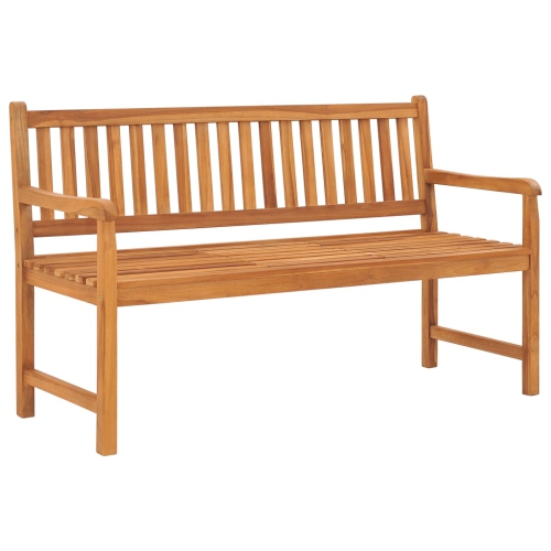 vidaXL 3-Seater Patio Bench with Table 59.1" Solid Teak Wood