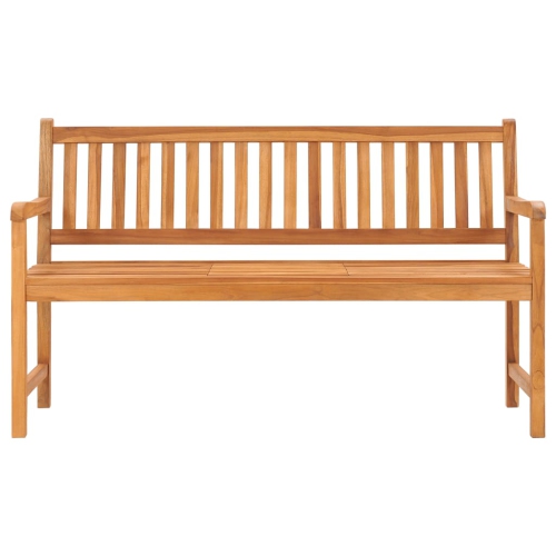 vidaXL 3-Seater Patio Bench with Table 59.1" Solid Teak Wood