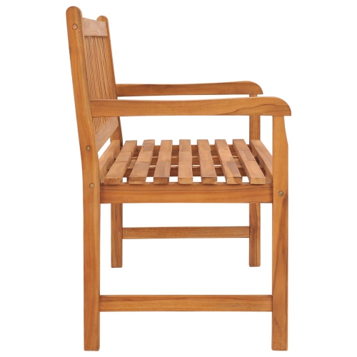 vidaXL 3-Seater Patio Bench with Table 59.1" Solid Teak Wood