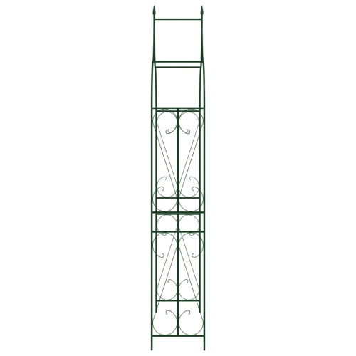 vidaXL Garden Arch Dark Green 47.2"x15"x101.6" Iron