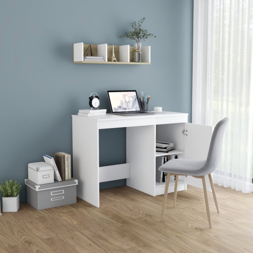 Bureau blanc vidaXL de 39.4 x 19,7 x 29,9 po en carton renforcé