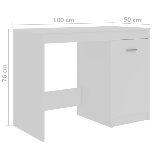 Bureau blanc vidaXL de 39.4 x 19,7 x 29,9 po en carton renforcé