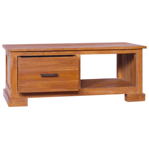 vidaXL TV Cabinet 35.4"x19.7"x14.6" Solid Teak Wood