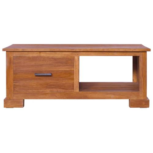 vidaXL TV Cabinet 35.4"x19.7"x14.6" Solid Teak Wood