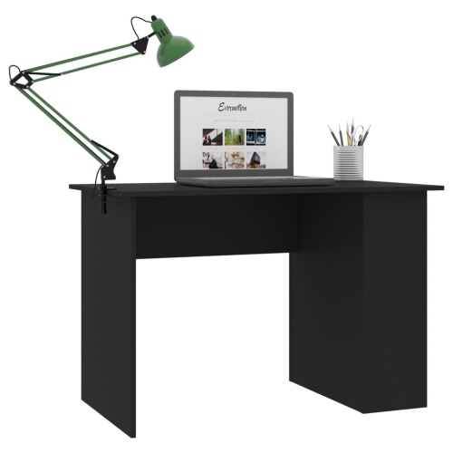 vidaXL Desk Black 43.3"x23.6"x28.7" Chipboard