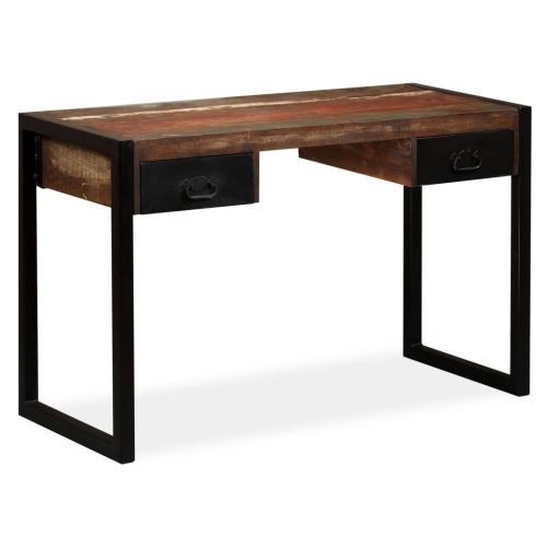 VIDAXL  Desk With 2 Drawers Solid Reclaimed Wood 47.2"x19.7"x29.9"