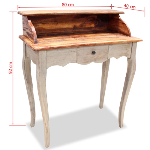 vidaXL Writing Desk Solid Reclaimed Wood 31.5"x15.7"x36.2"