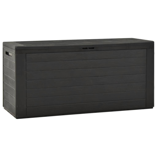 Image 1 of 7.. vidaXL Patio Storage Box Anthracite 45.7"x17.3"x21.7"