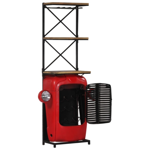 vidaXL Tractor Wine Cabinet 19.3"x12.6"x72" Solid Mango Wood