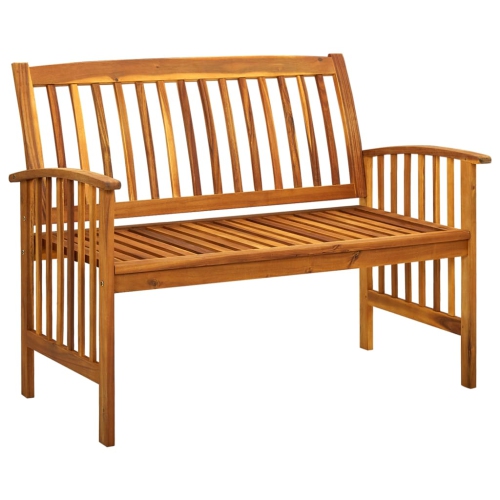 vidaXL Patio Bench with Cushion 46.9" Solid Acacia Wood