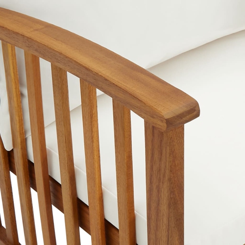 Ensemble de patio 2 pièces avec coussins en bois d’acacia massif VidaXL