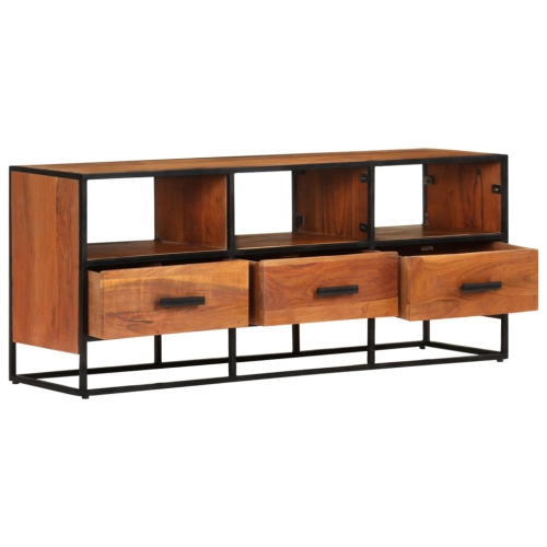 vidaXL TV Cabinet 43.3"x11.8"x17.7" Solid Acacia Wood