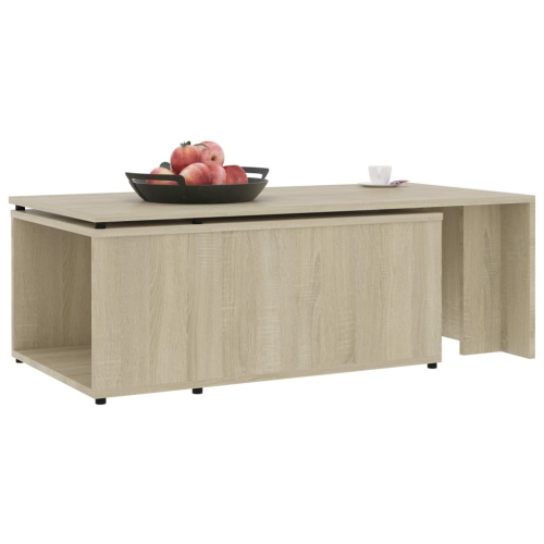 vidaXL Coffee Table Sonoma Oak 59.1"x19.7"x13.8" Chipboard