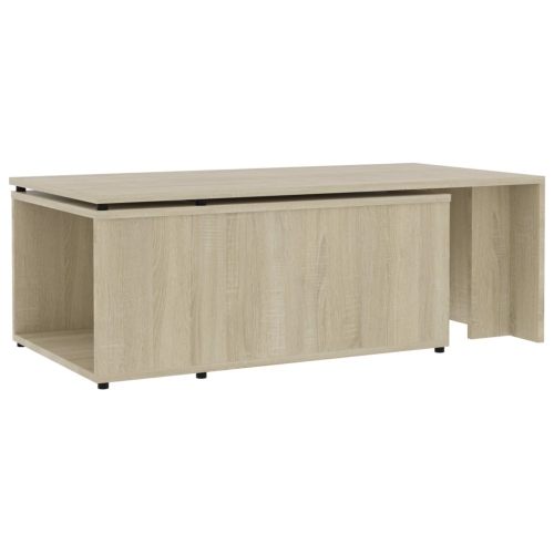 vidaXL Coffee Table Sonoma Oak 59.1"x19.7"x13.8" Chipboard