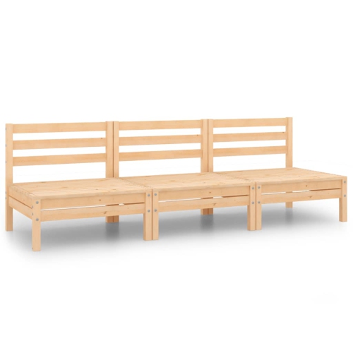 Ensemble patio de 3 pièces en bois massif Pinewood vidaXL