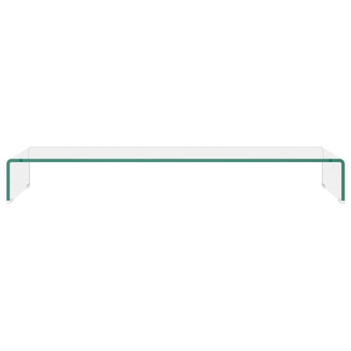 vidaXL TV Stand / Monitor Riser Glass Clear 39.4"x11.8"x5.1"