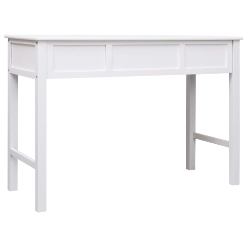 Bureau de travail blanc vidaXL de 43.3 x 17,7 x 29,9 po en bois