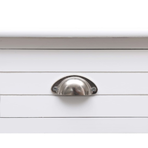 Bureau de travail blanc vidaXL de 43.3 x 17,7 x 29,9 po en bois