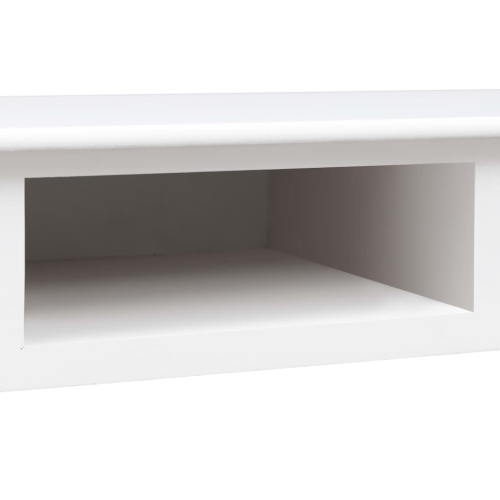 Bureau de travail blanc vidaXL de 43.3 x 17,7 x 29,9 po en bois