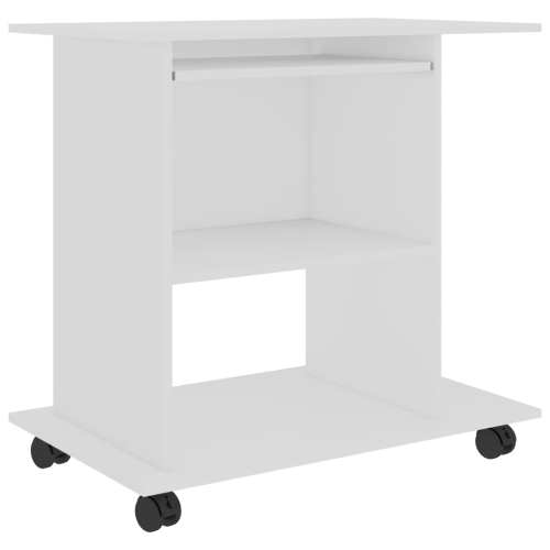 vidaXL Computer Desk White 31.5"x19.7"x29.5" Chipboard