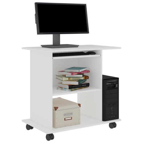 vidaXL Computer Desk White 31.5"x19.7"x29.5" Chipboard