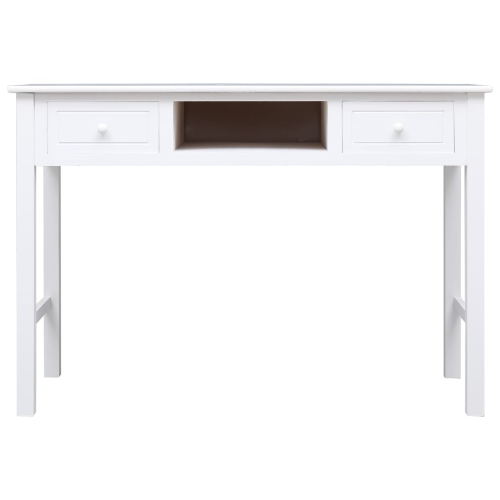 Bureau de travail blanc vidaXL de 43.3 x 17,7 x 29,9 po en bois