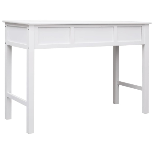 Bureau de travail blanc vidaXL de 43.3 x 17,7 x 29,9 po en bois