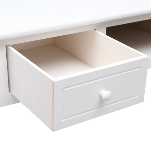 Bureau de travail blanc vidaXL de 43.3 x 17,7 x 29,9 po en bois