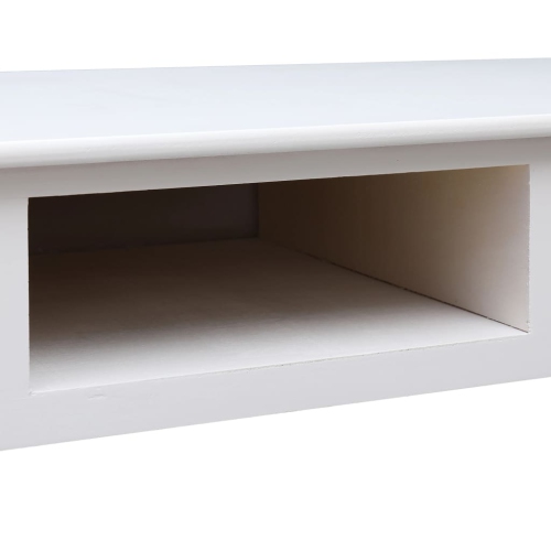 Bureau de travail blanc vidaXL de 43.3 x 17,7 x 29,9 po en bois