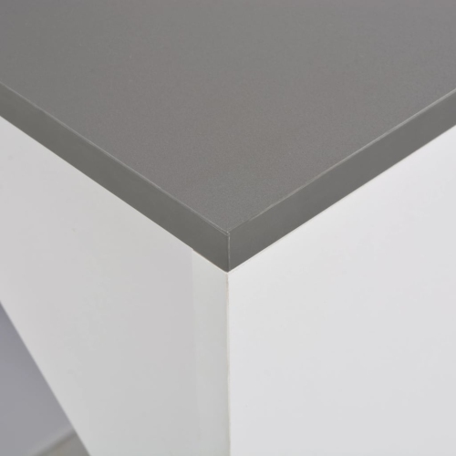 vidaXL Bar Table with Cabinet White 45.28"x23.23"x78.74"