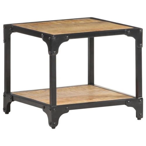 vidaXL Coffee Table 15.7"x15.7"x14.2" Solid Rough Mango Wood