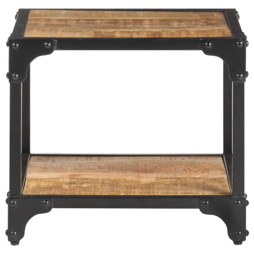 vidaXL Coffee Table 15.7"x15.7"x14.2" Solid Rough Mango Wood