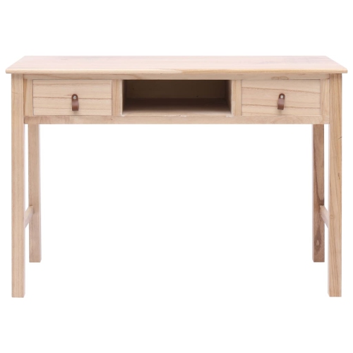 vidaXL Writing Desk Natural 43.3"x17.7"x29.9" Wood