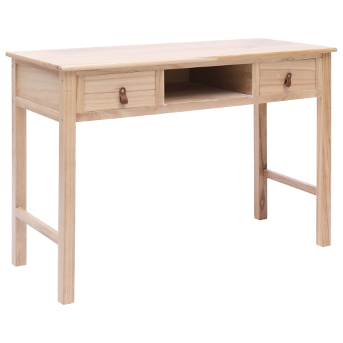 vidaXL Writing Desk Natural 43.3"x17.7"x29.9" Wood