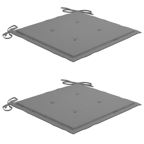 vidaXL Rocking Chair with Gray Cushion Solid Teak Wood