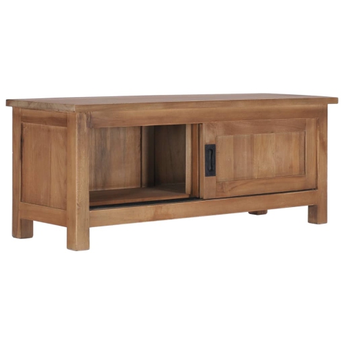 vidaXL TV Cabinet 35.4"x11.8"x13.8" Solid Teak Wood