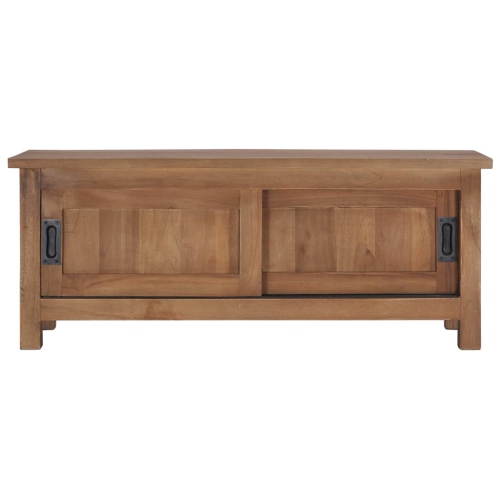 vidaXL TV Cabinet 35.4"x11.8"x13.8" Solid Teak Wood