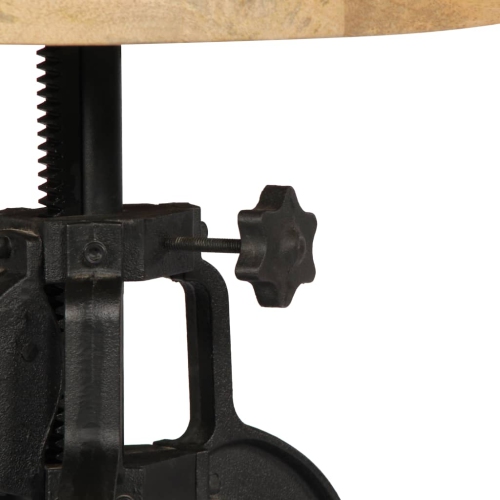 vidaXL Side Table 17.7"x Solid Mango Wood and Cast Iron