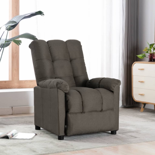 VIDAXL  Recliner Taupe Fabric
