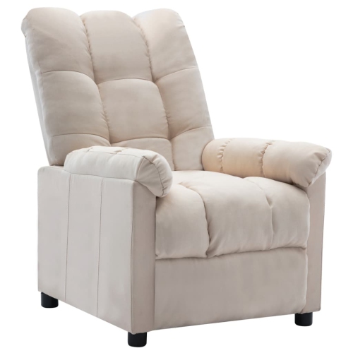 vidaXL Recliner Cream Fabric