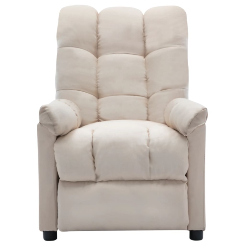 vidaXL Recliner Cream Fabric