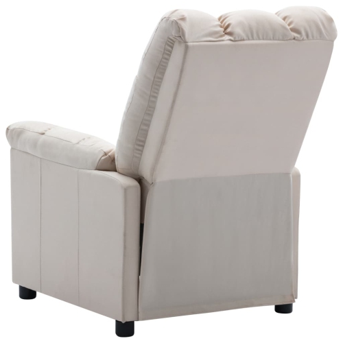vidaXL Recliner Cream Fabric