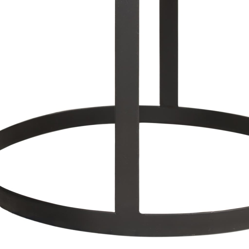 vidaXL Round Side Tables 2 pcs Solid Mango Wood and Steel