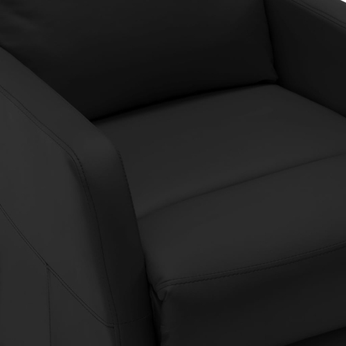 vidaXL Reclining Chair Black Faux Leather