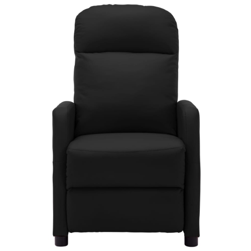 vidaXL Reclining Chair Black Faux Leather