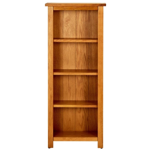 vidaXL 4-Tier Bookcase 17.7"x8.6"x43.3" Solid Oak Wood